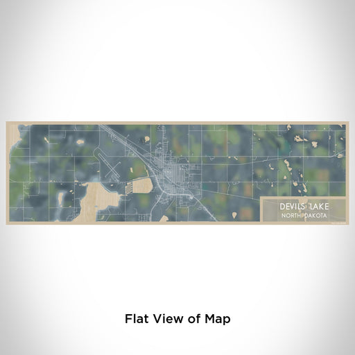 Flat View of Map Custom Devils Lake North Dakota Map Enamel Mug in Afternoon