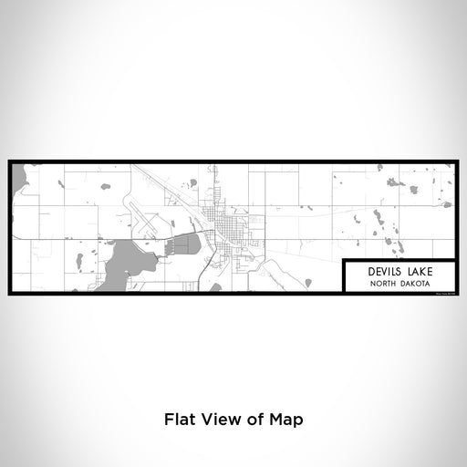 Flat View of Map Custom Devils Lake North Dakota Map Enamel Mug in Classic