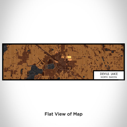 Flat View of Map Custom Devils Lake North Dakota Map Enamel Mug in Ember