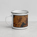 Left View Custom Devils Lake North Dakota Map Enamel Mug in Ember