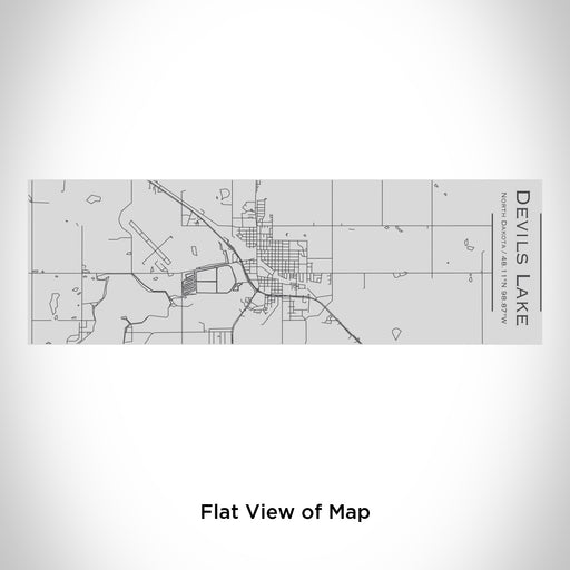 Rendered View of Devils Lake North Dakota Map Engraving on 10oz Stainless Steel Insulated Cup with Sipping Lid