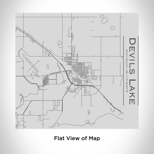 Rendered View of Devils Lake North Dakota Map Engraving on 17oz Stainless Steel Insulated Tumbler
