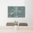 24x36 Dickinson North Dakota Map Print Lanscape Orientation in Afternoon Style Behind 2 Chairs Table and Potted Plant