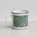 Left View Custom Dickinson North Dakota Map Enamel Mug in Afternoon