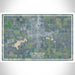 Dickinson North Dakota Map Print Landscape Orientation in Afternoon Style With Shaded Background