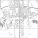 Dickinson North Dakota Map Print in Classic Style Zoomed In Close Up Showing Details