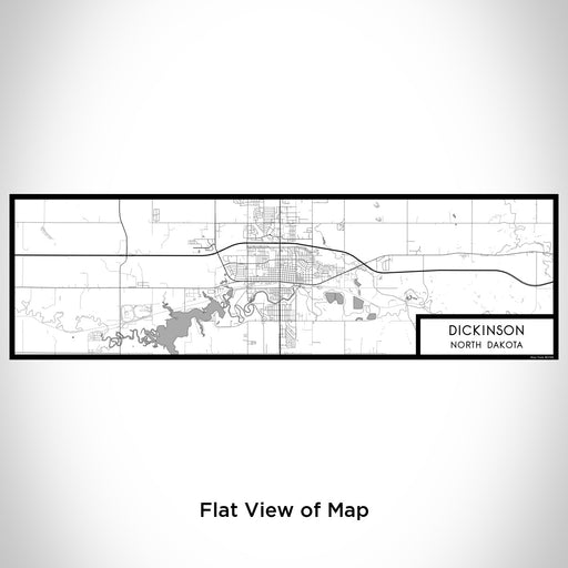 Flat View of Map Custom Dickinson North Dakota Map Enamel Mug in Classic