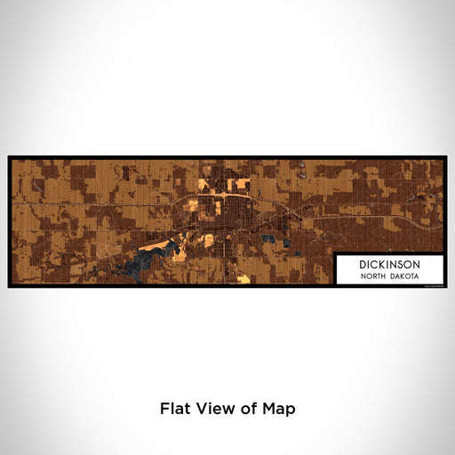 Flat View of Map Custom Dickinson North Dakota Map Enamel Mug in Ember