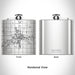 Rendered View of Dickinson North Dakota Map Engraving on 6oz Stainless Steel Flask