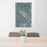 24x36 Dickson Tennessee Map Print Portrait Orientation in Afternoon Style Behind 2 Chairs Table and Potted Plant