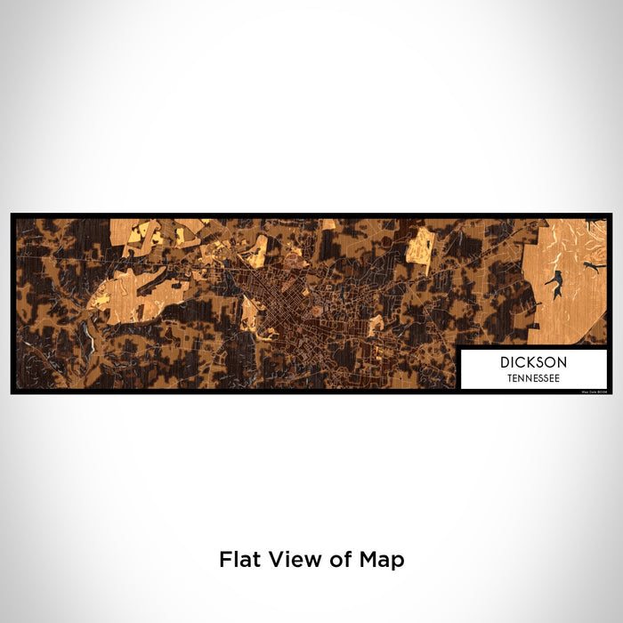 Flat View of Map Custom Dickson Tennessee Map Enamel Mug in Ember