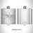 Rendered View of Dickson Tennessee Map Engraving on 6oz Stainless Steel Flask
