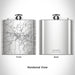 Rendered View of Dickson Tennessee Map Engraving on 6oz Stainless Steel Flask