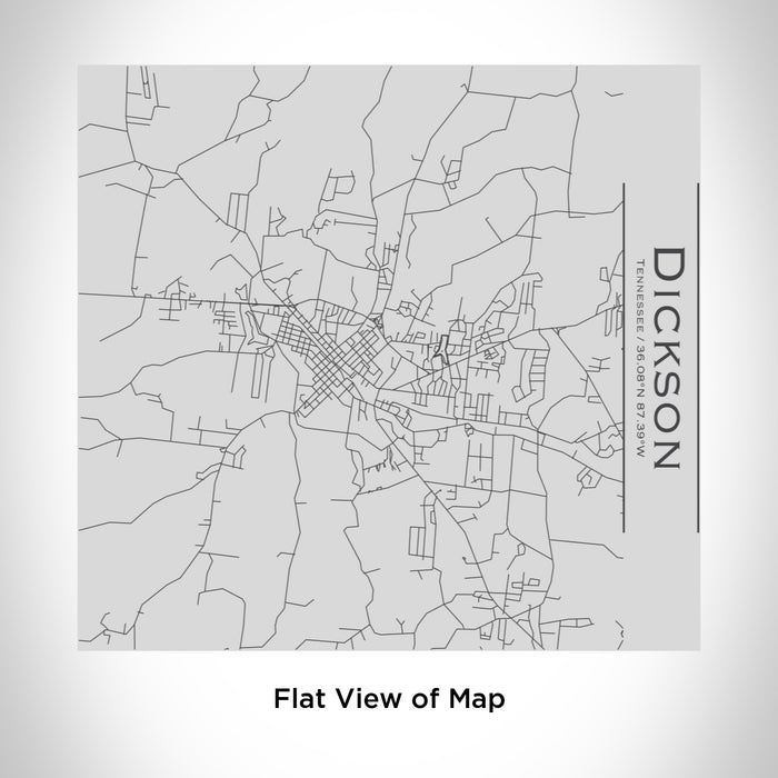 Rendered View of Dickson Tennessee Map Engraving on 17oz Stainless Steel Insulated Tumbler