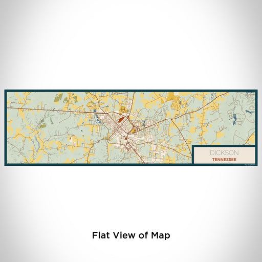 Flat View of Map Custom Dickson Tennessee Map Enamel Mug in Woodblock