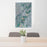 24x36 Dillon Montana Map Print Portrait Orientation in Afternoon Style Behind 2 Chairs Table and Potted Plant