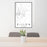 24x36 Dillon Montana Map Print Portrait Orientation in Classic Style Behind 2 Chairs Table and Potted Plant
