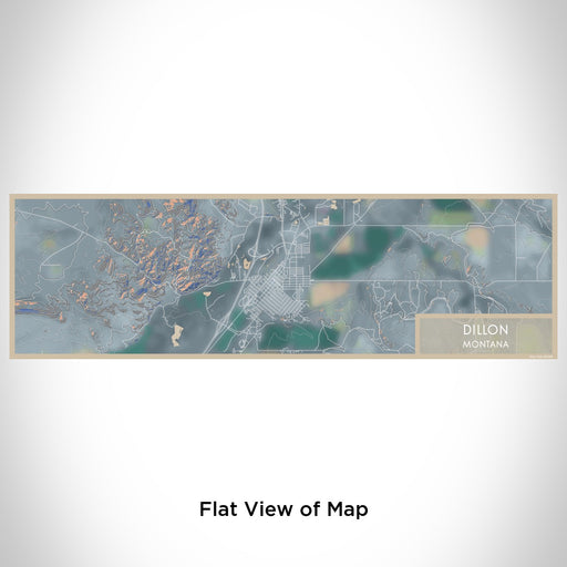 Flat View of Map Custom Dillon Montana Map Enamel Mug in Afternoon