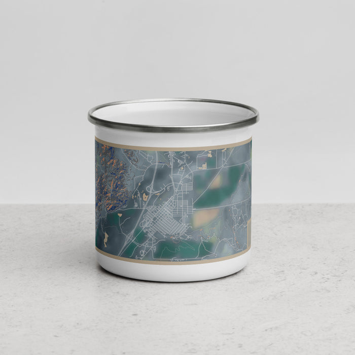 Front View Custom Dillon Montana Map Enamel Mug in Afternoon