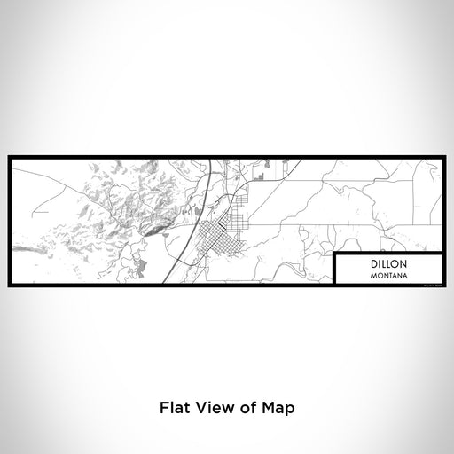 Flat View of Map Custom Dillon Montana Map Enamel Mug in Classic