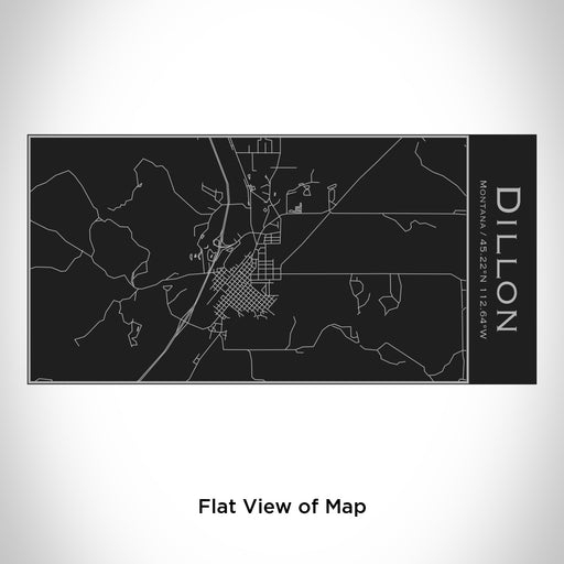 Rendered View of Dillon Montana Map Engraving on 17oz Stainless Steel Insulated Cola Bottle in Black