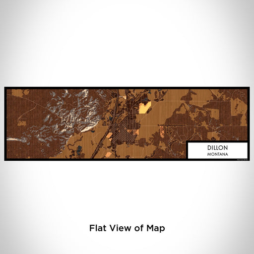Flat View of Map Custom Dillon Montana Map Enamel Mug in Ember