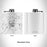 Rendered View of Dillon Montana Map Engraving on 6oz Stainless Steel Flask in White