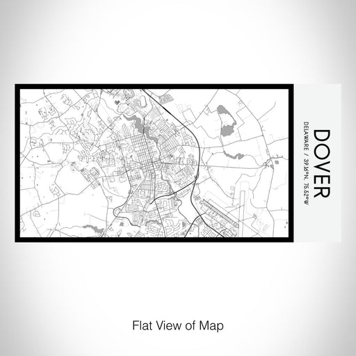 Rendered View of Dover Delaware Map on 17oz Stainless Steel Insulated Bottle with printed classic style map