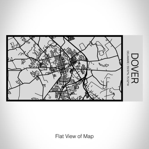 Rendered View of Dover Delaware Map on 17oz Stainless Steel Insulated Cola Bottle in Stainless