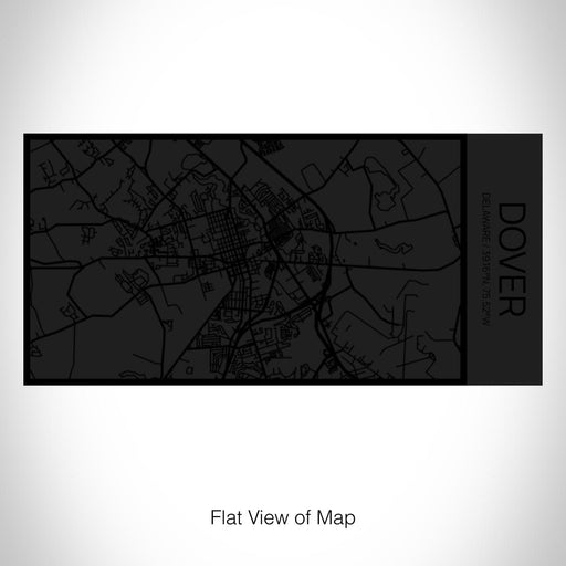 Rendered View of Dover Delaware Map on 17oz Stainless Steel Insulated Cola Bottle in Stainless in Matte Black