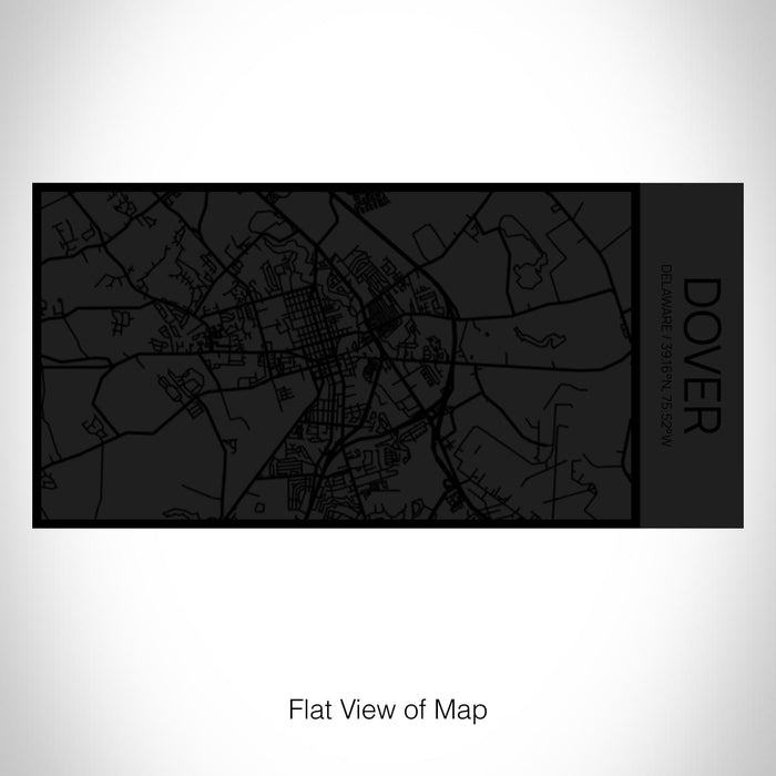 Rendered View of Dover Delaware Map on 17oz Stainless Steel Insulated Cola Bottle in Stainless in Matte Black