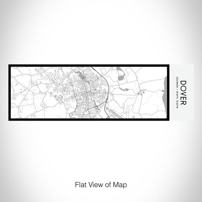 Rendered View of Dover Delaware Map on 10oz Stainless Steel Insulated Cup in Classic with Sliding Lid