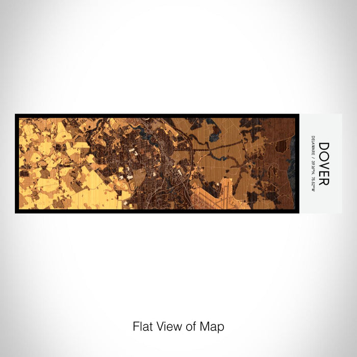 Rendered View of Dover Delaware Map on 10oz Stainless Steel Insulated Cup in Ember with Sliding Lid