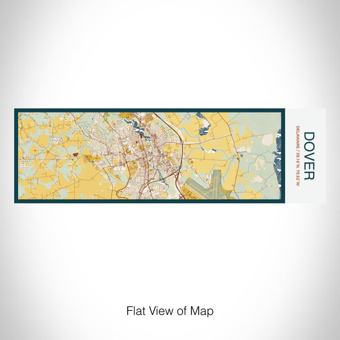 Rendered View of Dover Delaware Map on 10oz Stainless Steel Insulated Cup in Woodblock with Sliding Lid