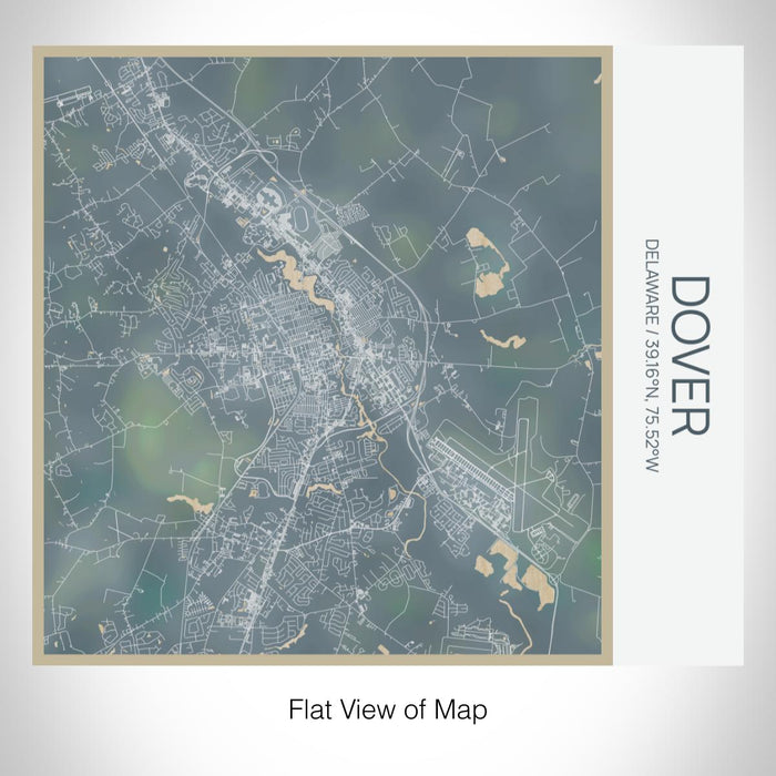 Rendered View of Dover Delaware Map on 17oz Stainless Steel Insulated Tumbler in Afternoon Map Style