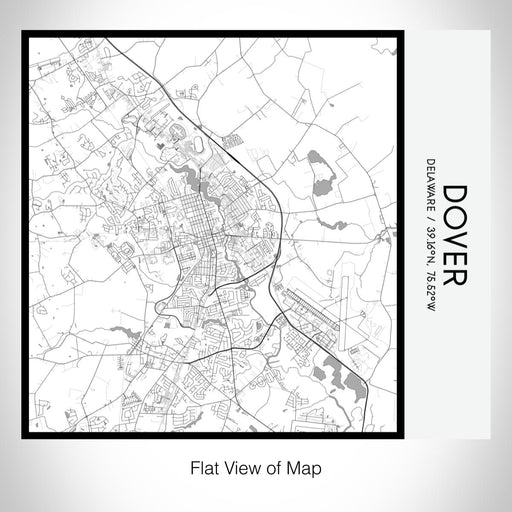 Rendered View of Dover Delaware Map on 17oz Stainless Steel Insulated Tumbler in Classic Map Style