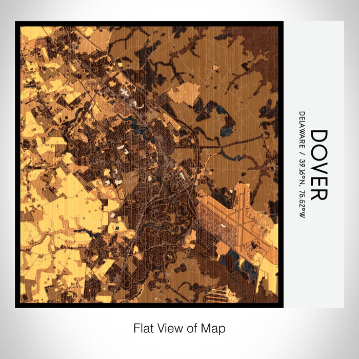 Rendered View of Dover Delaware Map on 17oz Stainless Steel Insulated Tumbler in Ember Map Style