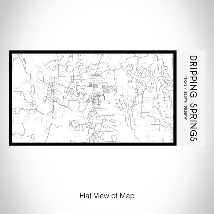 Rendered View of Dripping Springs Texas Map on 17oz Stainless Steel Insulated Bottle with printed classic style map