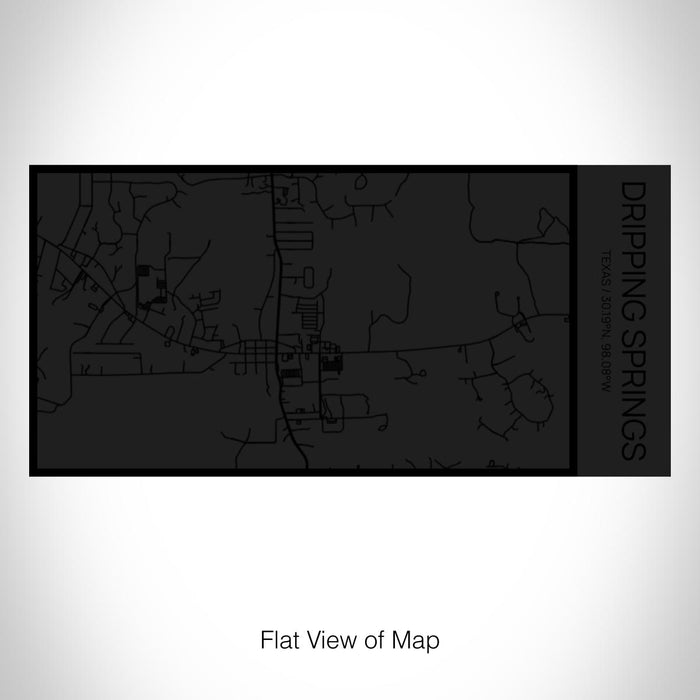 Rendered View of Dripping Springs Texas Map on 17oz Stainless Steel Insulated Cola Bottle in Stainless in Matte Black