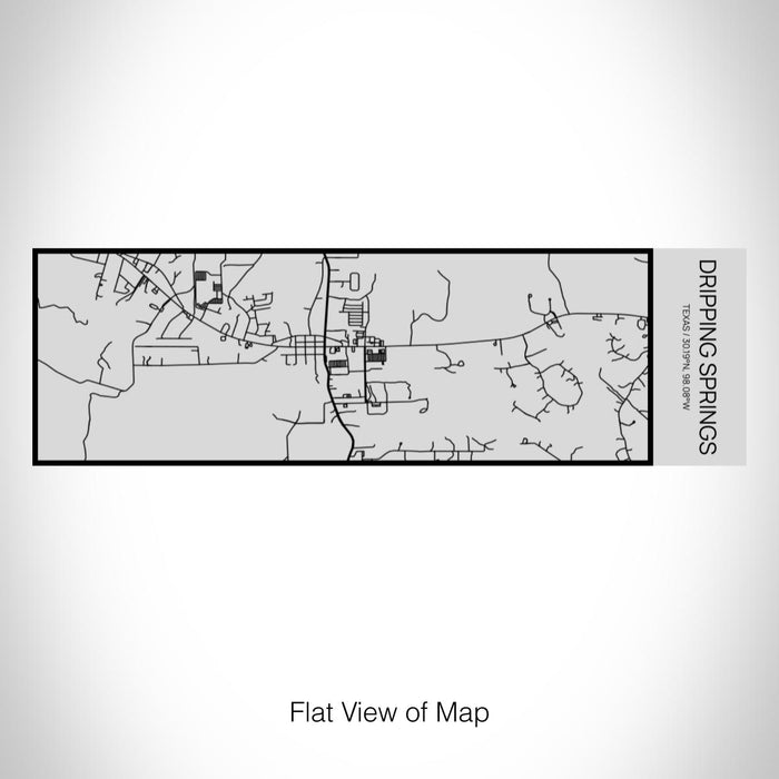Rendered View of Dripping Springs Texas Map on 10oz Stainless Steel Insulated Cup with Sipping Lid