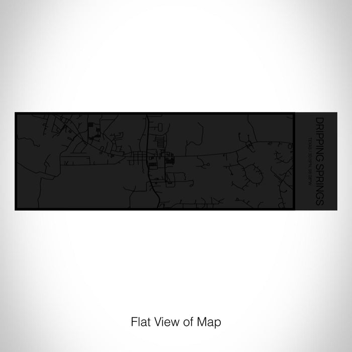 Rendered View of Dripping Springs Texas Map on 10oz Stainless Steel Insulated Cup in Matte Black with Sliding Lid