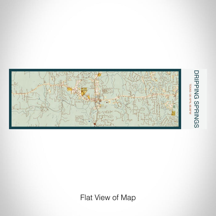 Rendered View of Dripping Springs Texas Map on 10oz Stainless Steel Insulated Cup in Woodblock with Sliding Lid