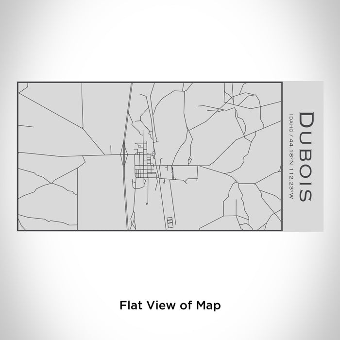 Rendered View of Dubois Idaho Map Engraving on 17oz Stainless Steel Insulated Cola Bottle