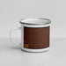 Left View Custom Dubois Idaho Map Enamel Mug in Ember