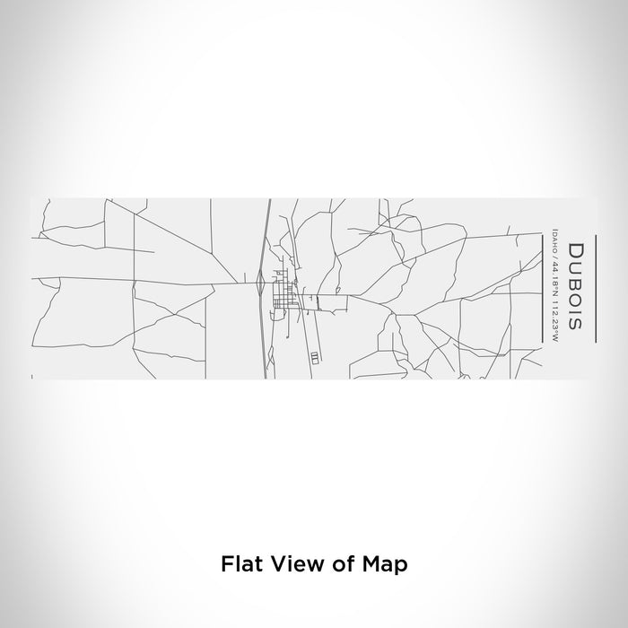 Rendered View of Dubois Idaho Map Engraving on 10oz Stainless Steel Insulated Cup with Sliding Lid in White
