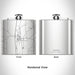 Rendered View of Dubois Idaho Map Engraving on 6oz Stainless Steel Flask