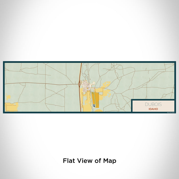 Flat View of Map Custom Dubois Idaho Map Enamel Mug in Woodblock