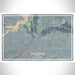 Duchesne Utah Map Print Landscape Orientation in Afternoon Style With Shaded Background