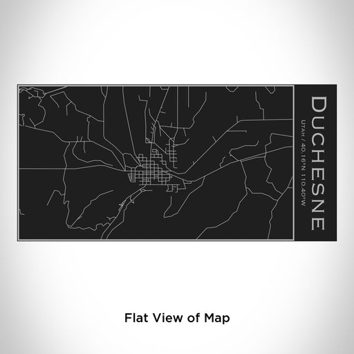 Rendered View of Duchesne Utah Map Engraving on 17oz Stainless Steel Insulated Cola Bottle in Black