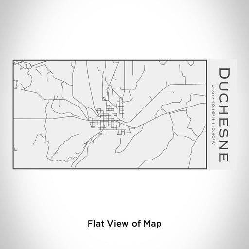 Rendered View of Duchesne Utah Map Engraving on 17oz Stainless Steel Insulated Cola Bottle in White